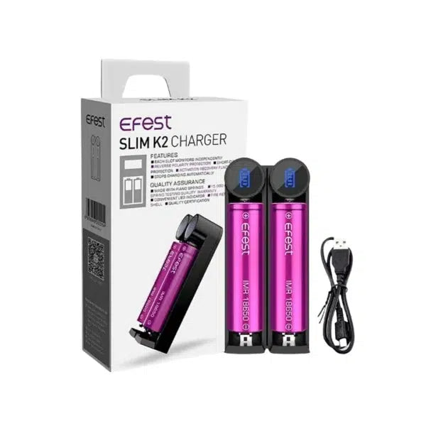 EFEST SLIM K2 INTELLIGENT BATTERY CHARGER-FrenzyFog