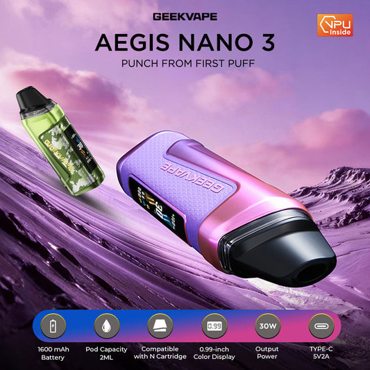 Geekvape Aegis Nano 3 Pod System Kit 1600mAh 30W 3ml-FrenzyFog