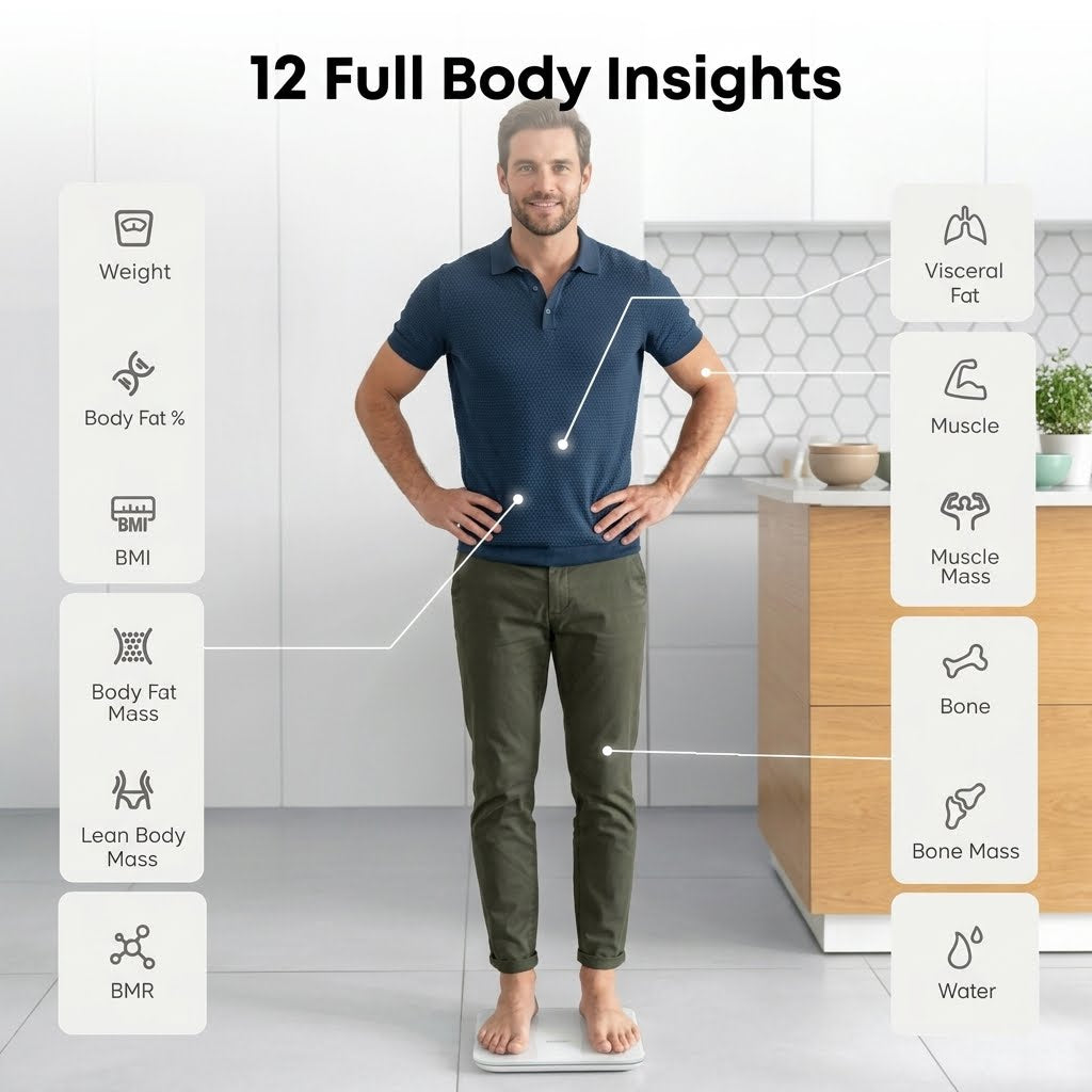 Eufy Smart Body Fat Scale A1 with Bluetooth & 12 Body Metrics