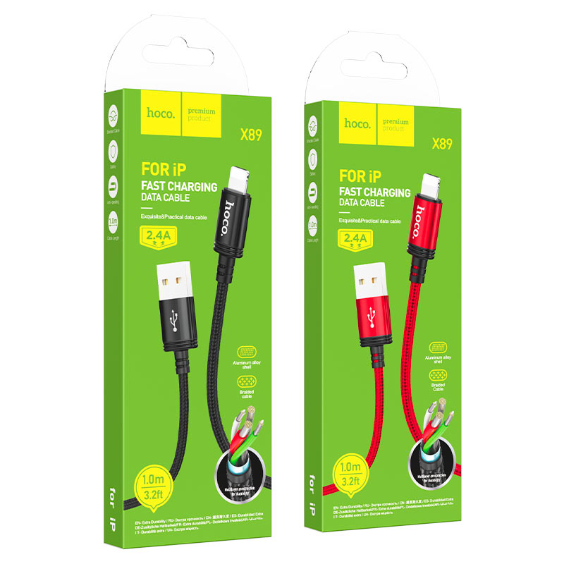 HOCO X89 Charge Cable USB TO IP 1m