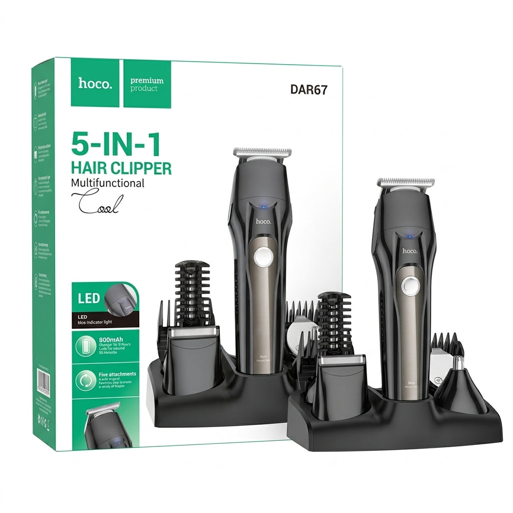 Hoco Dar67 Multifunctional Hair Clipper 5 IN 1