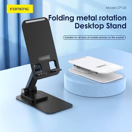 FONENG CP125 Foldable Desktop Metal Stand for Phones & Tablets