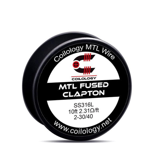 10ft Coilology SS316L MTL Fused Clapton Spools Wire-FrenzyFog