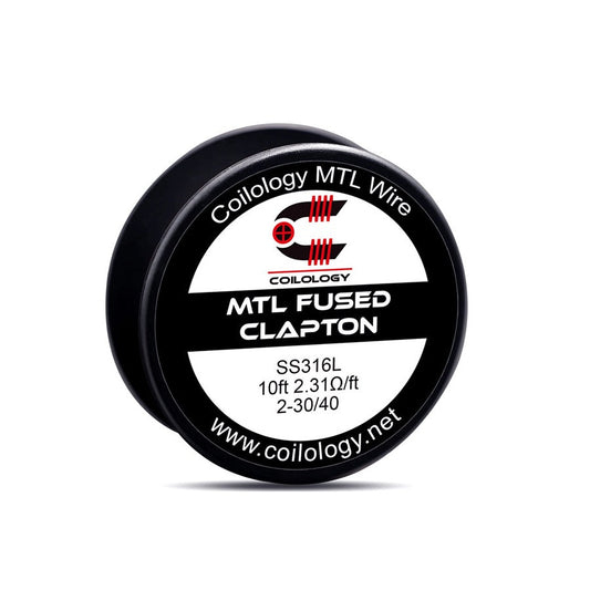 10ft Coilology SS316L MTL Fused Clapton Spools Wire-FrenzyFog
