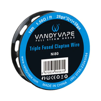 10ft Vandy Vape Triple Fused Clapton Wire NI80-wires-28ga*3(=)+38ga-FrenzyFog-Beirut-Lebanon