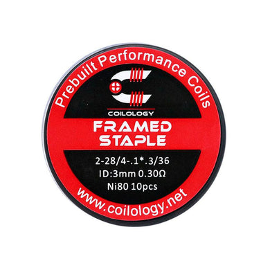 10pcs Coilology Framed Staple Prebuilt Coil 28ga*2+38ga*28ga*4+36ga-prebuilt coils-0.3ohm 10pcs-FrenzyFog-Beirut-Lebanon