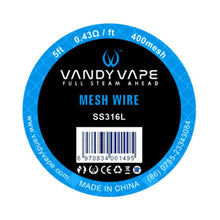Load image into Gallery viewer, 5ft Vandy vape SS316L Mesh Wire 400mesh-wires-FrenzyFog-Beirut-Lebanon