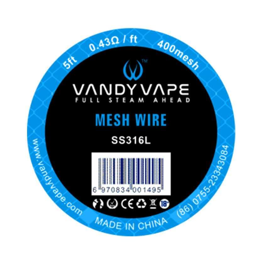5ft Vandy vape SS316L Mesh Wire 400mesh-FrenzyFog