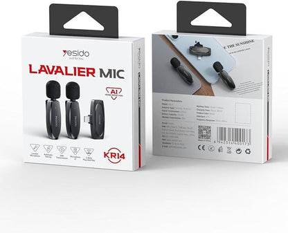 Yesido KR12 Wireless Lavalier Microphone iPhone