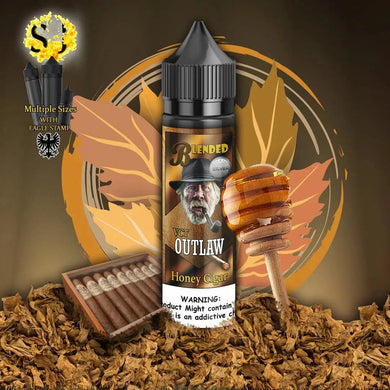 Blended Outlaw Freebase eliquid | Golden Honey Cigar-freebase eliquid-60ml (shortfill 50ml)-0mg-FrenzyFog-Beirut-Lebanon