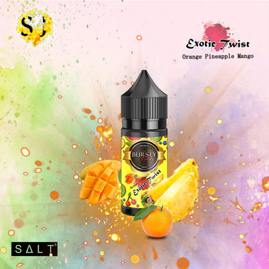 Bursty Exotic Twist Saltnic eliquid | Orange Mango Pineapple-30ml Saltnic-FrenzyFog-Beirut-Lebanon