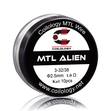 Coilology MTL Alien Wire ( 32*3ga+38ga [KA1] ) 1.0ohm (10pcs/pack)-prebuilt coils-( 32*3ga+38ga [KA1] ) 1.0ohm (10pcs/pack)-FrenzyFog-Beirut-Lebanon