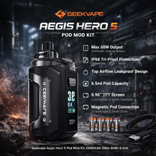 Load image into Gallery viewer, Geekvape Aegis Hero 5 Pod Mod Kit 2000mAh (Max 50W) 6.5ml
