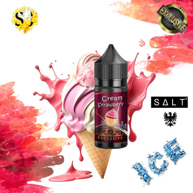 Exclusive Strawberry Cream Saltnic eliquid | Strawberry Cream-25ml (R.Salts)-FrenzyFog-Beirut-Lebanon
