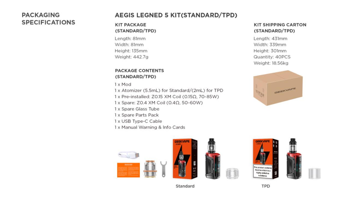 Geekvape Aegis Legend 5 Mod Kit with Z Sub Ohm-FrenzyFog