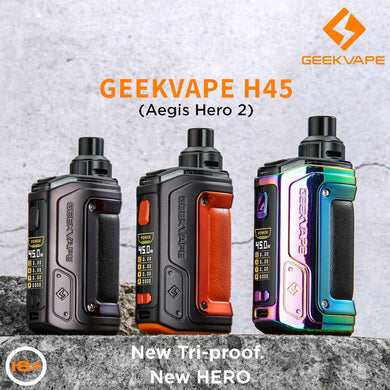 Geekvape H45 (Aegis Hero 2) Pod System Kit 1400mAh 4ml-Red White (RTE)-FrenzyFog-Beirut-Lebanon