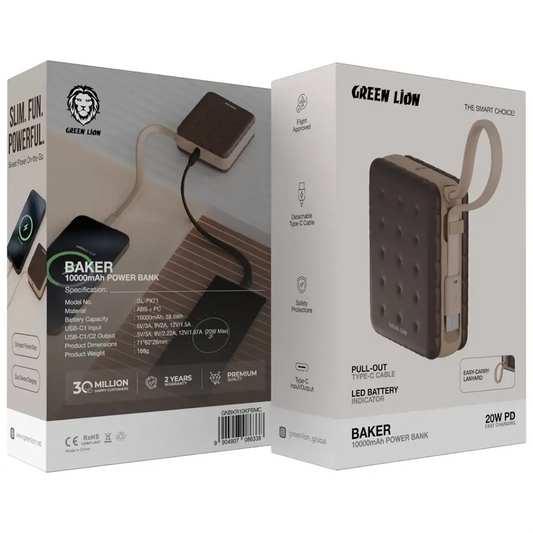 Green Lion Baker Power Bank Ultra-Slim PD 20W 10000mAh