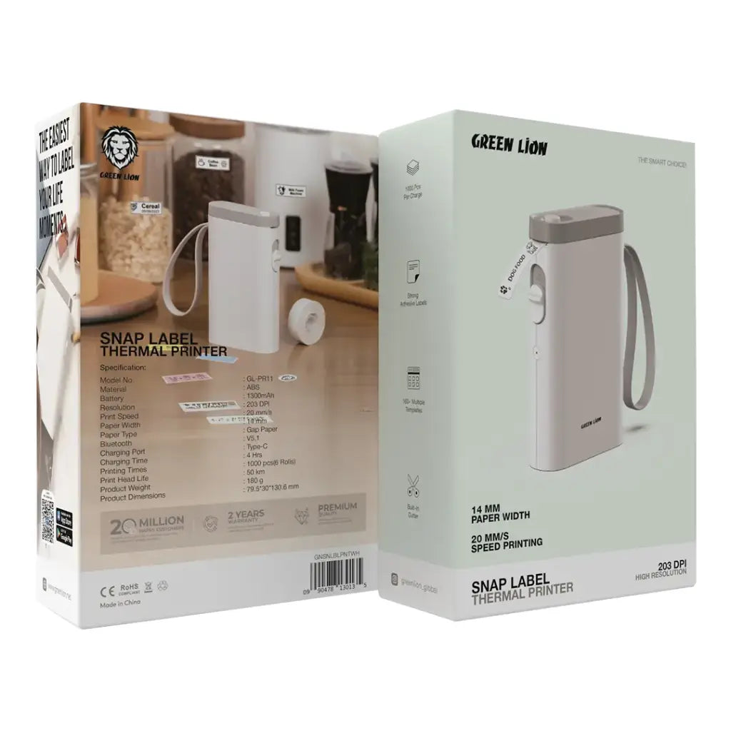 Green Lion Snap Label Thermal Printer 14mm