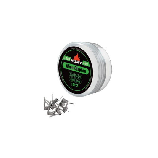 Hellvape A1+SS316 Single Core Alien Clapton Prebuilt Wire 0.3*0.8Flat+32Ga (0.45ohm) (10Pcs/Pack)-FrenzyFog