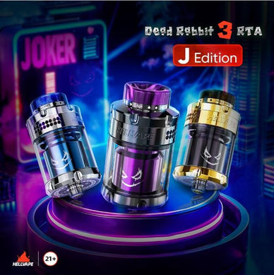 Hellvape Dead Rabbit 3 RTA Atomzer Joker Edition 5.5ml (25mm)-Shiny SS Blue-FrenzyFog-Beirut-Lebanon