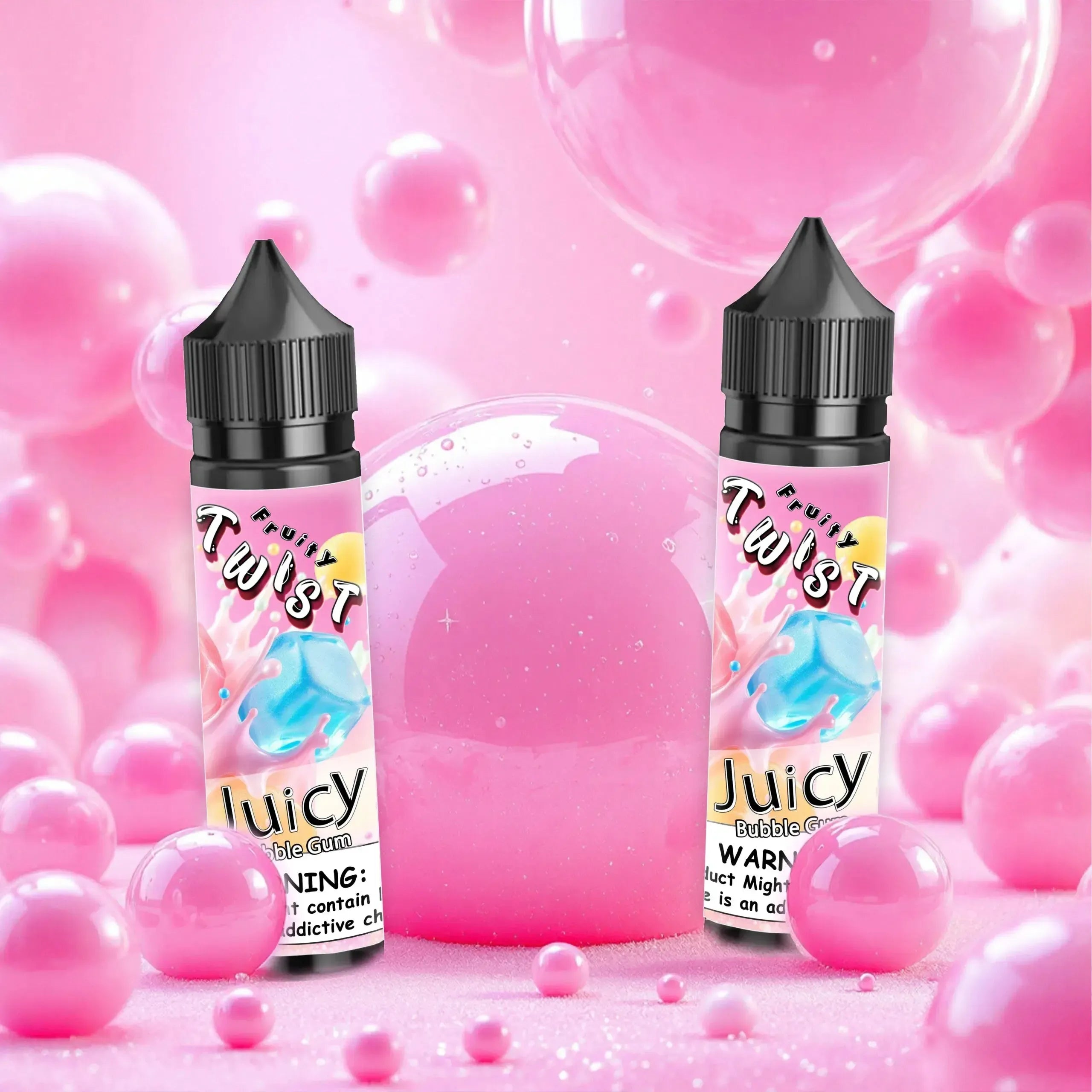 Juishy Vape Juice Juicy Bubble Gum E-Liquid 60ml Juice Head Freeze Salt -  Pineapple Grapefruit Freeze