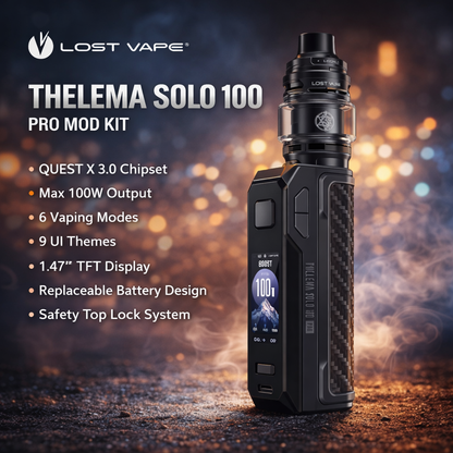 Lost Vape Thelema Solo 100 Pro Mod Kit with Centaurus Sub Ohm V2 Tank 5ml-FrenzyFog