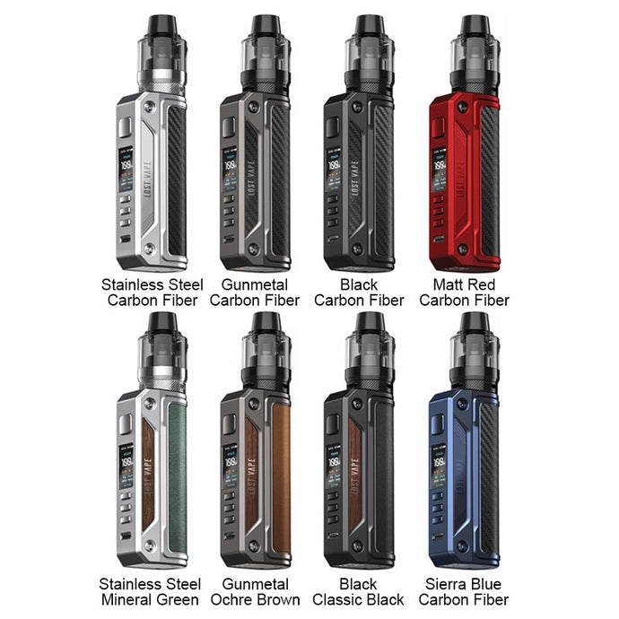 Lost Vape Thelema Solo 100W Mod Kit with UB PRO Pod Tank Atomizer 5ml-Black Classic Black-FrenzyFog-Beirut-Lebanon