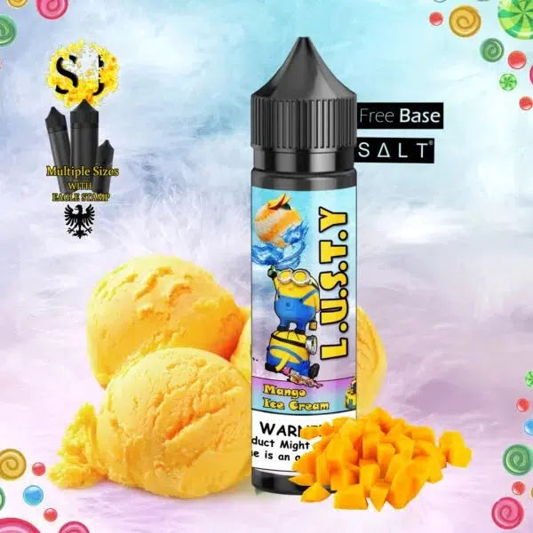 Lusty Mango Ice Cream Freebase eliquid-freebase eliquid-60ml (Short fill 50ml)-0mg-Low-FrenzyFog-Beirut-Lebanon