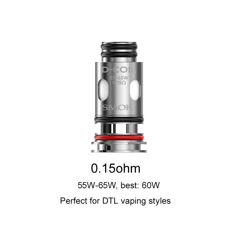 Smok D-Coil Series Replacement Coil for X-PRIV Solo Kit,TF-D Tank  (5pcs/pack)  FrenzyFog