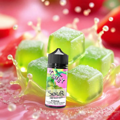 Sour Green Apple Gummies E-Liquid 100ml | Twist Gummy Series-0mg-FrenzyFog-Beirut-Lebanon