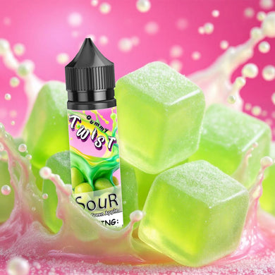 Sour Green Apple Gummies E-Liquid 60ml | Twist Gummy Series-0mg-FrenzyFog-Beirut-Lebanon
