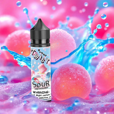 Sour Jelly Bubblegum E-Liquid 60ml | Twist Gummy Series-0mg-FrenzyFog-Beirut-Lebanon