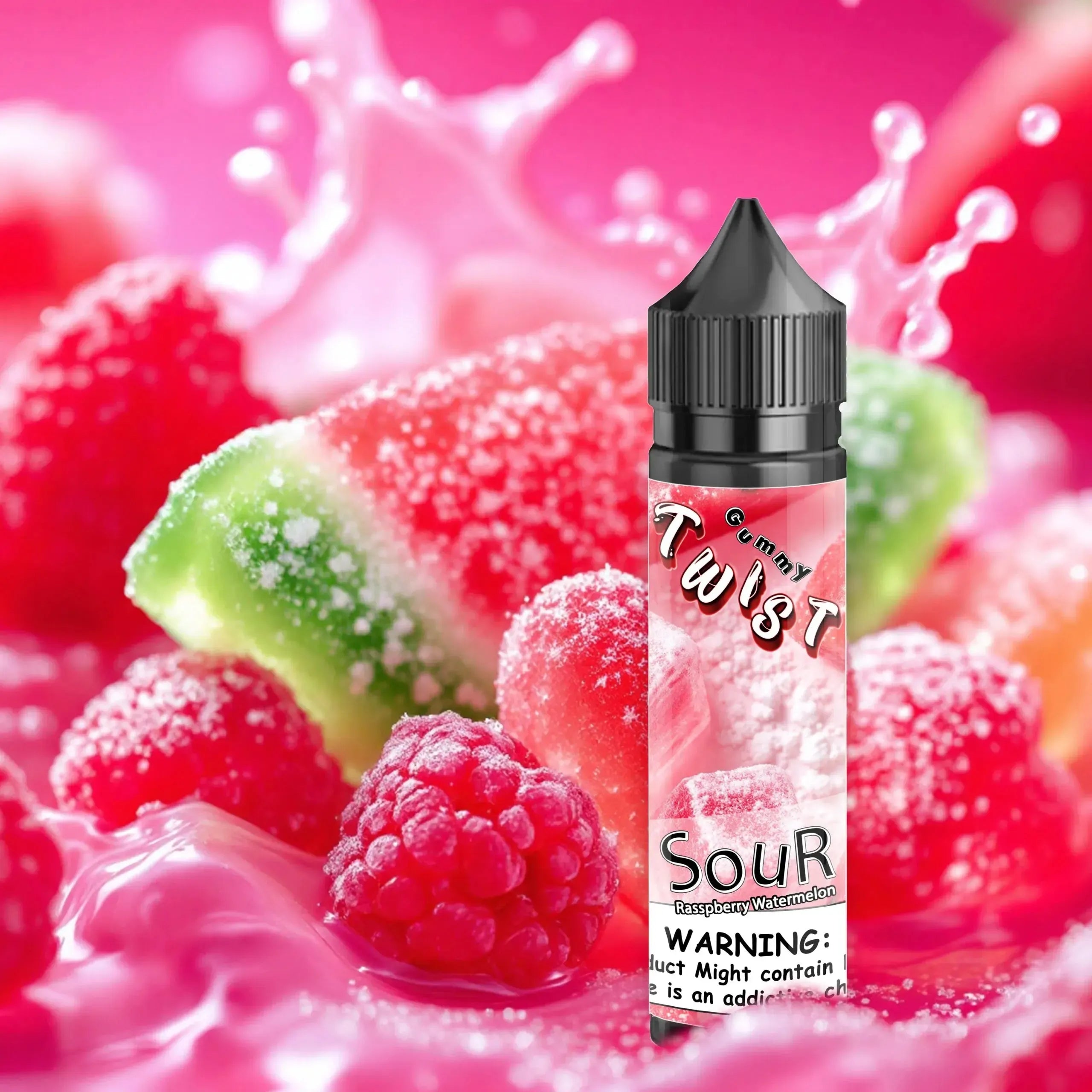 Sour Raspberry Watermelon Gummies 60ml | Twist Gummy Series FrenzyFog Sour Raspberry Watermelon Gummies 60ml | Twist Gummy Series FrenzyFog