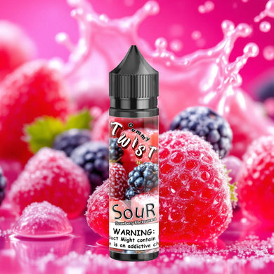 Sour Strawberry Blackcurrant Gummies 60ml | Twist Gummy Series-0mg-FrenzyFog-Beirut-Lebanon