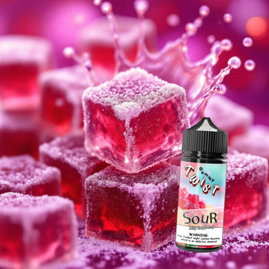 Sour jelly Raspberry Gummies E-Liquid 100ml | Twist Gummy Series-0mg-FrenzyFog-Beirut-Lebanon