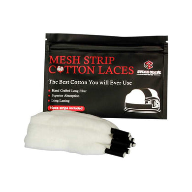 Steam Crave Mesh Strip Cotton Laces (10pcs/pack)-FrenzyFog-Beirut-Lebanon
