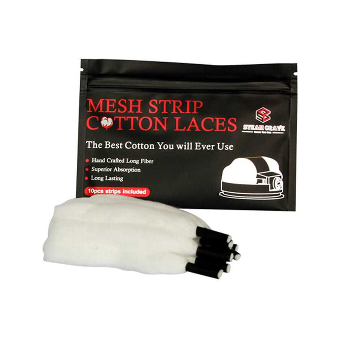 Steam Crave Mesh Strip Cotton Laces (10pcs/pack)-FrenzyFog-Beirut-Lebanon