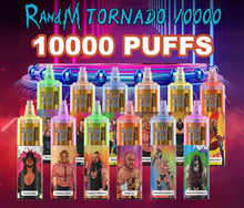 Load image into Gallery viewer, TORNADO 10000 PUFFS Rechargeable Disposable Vape 5%-disposable-Blueberry ICE 5%-FrenzyFog-Beirut-Lebanon