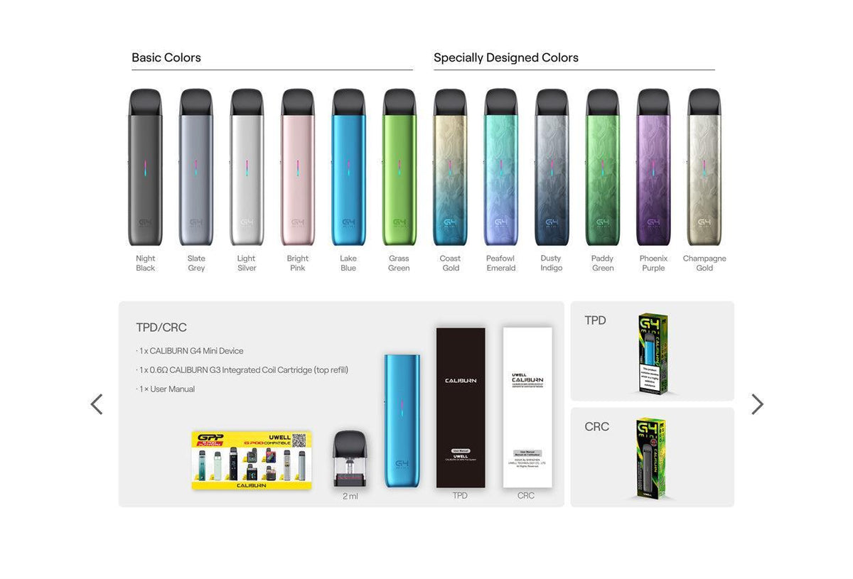 Uwell Caliburn G4 Mini Pod System Kit 1100mAh 3ml-FrenzyFog
