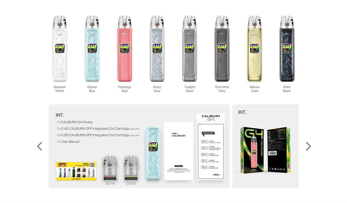 Uwell Caliburn G4 Pod System Kit 1300mAh 3ml-FrenzyFog