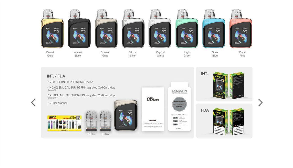 Uwell Caliburn G4 Pro Koko Pod System Kit 2000mAh 3ml-FrenzyFog