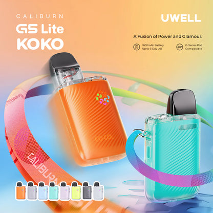 Uwell Caliburn G5 Lite KOKO Pod System Kit 1600mAh 3ml-FrenzyFog