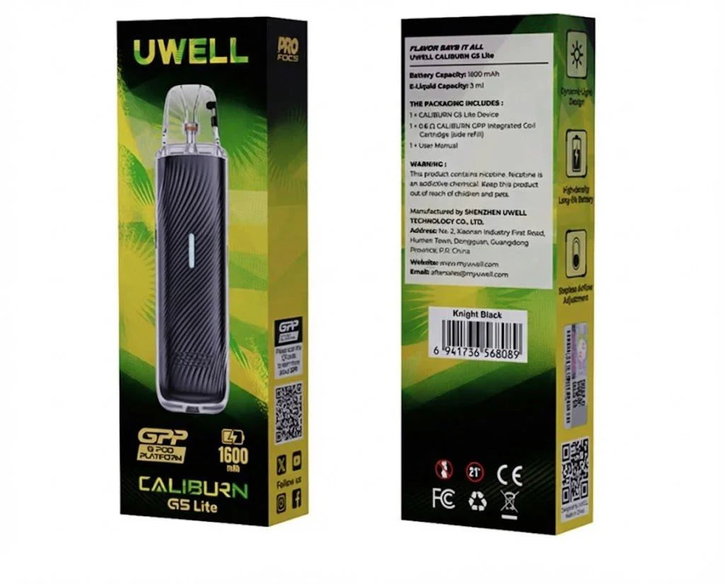 Uwell Caliburn G5 Lite Pod System Kit 1600mAh 3ml-FrenzyFog