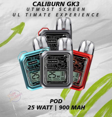 Uwell Caliburn GK3 Pod System Kit 900mAh 2.5ml-Midnight Gold-FrenzyFog-Beirut-Lebanon