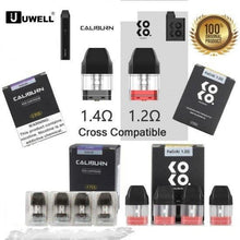 Load image into Gallery viewer, Uwell Caliburn Pod Cartridge 2ml 4pcs-1.2ohm KoKo-FrenzyFog-Beirut-Lebanon