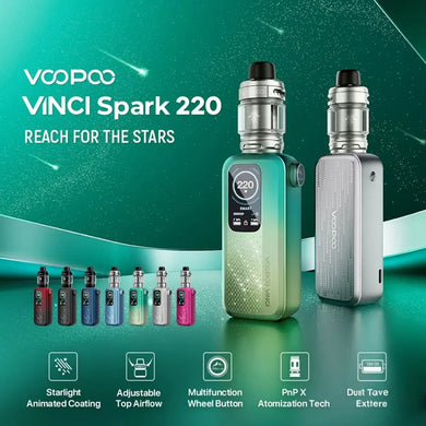 VOOPOO VINCI Spark 220 Box Mod Kit with Uforce-X Tank 6.5ml-Midnight Black-FrenzyFog-Beirut-Lebanon