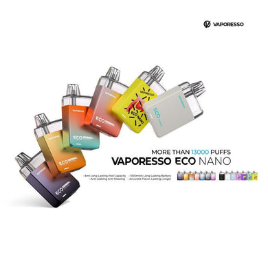 Vaporesso ECO Nano Pod System Kit 1000mAh 6ml-Black Truffle-FrenzyFog-Beirut-Lebanon
