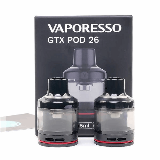 Vaporesso GTX 26 Empty Cartridge 5ml for GTX GO 80 / Luxe 80/Luxe 80S (2pcs/pack)-FrenzyFog