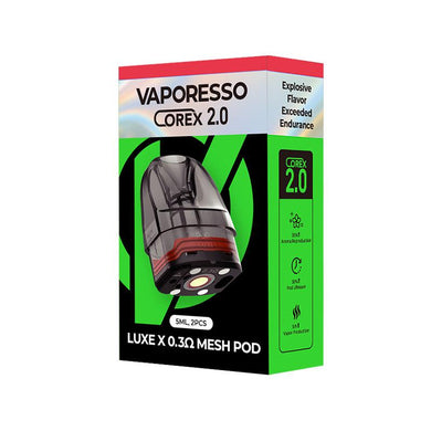 Vaporesso LUXE X Series Corex 2.0 Pod Cartridge 5ml (2pcs/pack)-Corex 2.0 0.3ohm-FrenzyFog-Beirut-Lebanon
