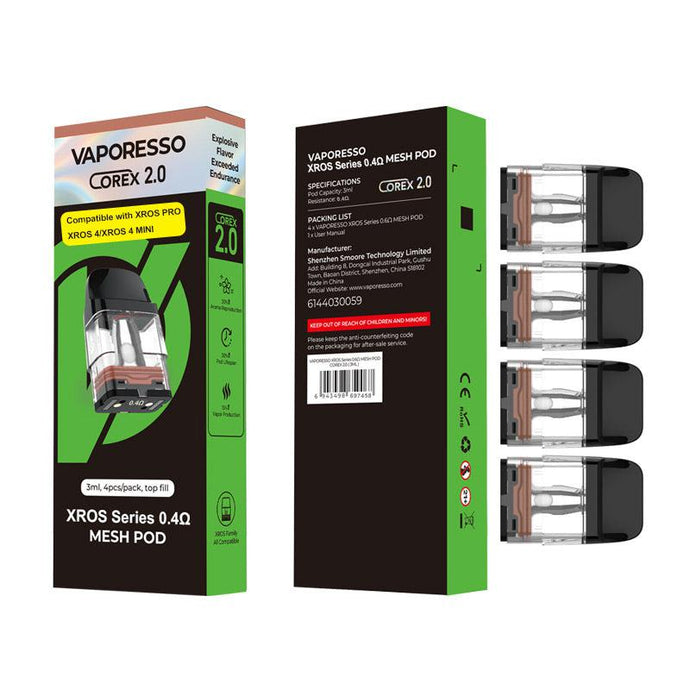 Vaporesso Xros Series Corex 2.0-0.4ohm Top Filling (3ml)-FrenzyFog-Beirut-Lebanon